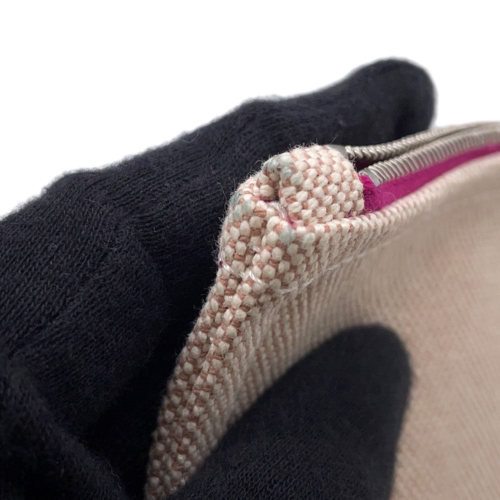 エルメス ポーチ ニュー ヨッティングPM パープル シルバー金具 キャンバス HERMES フラットポーチ DECORATOM_COM_BR