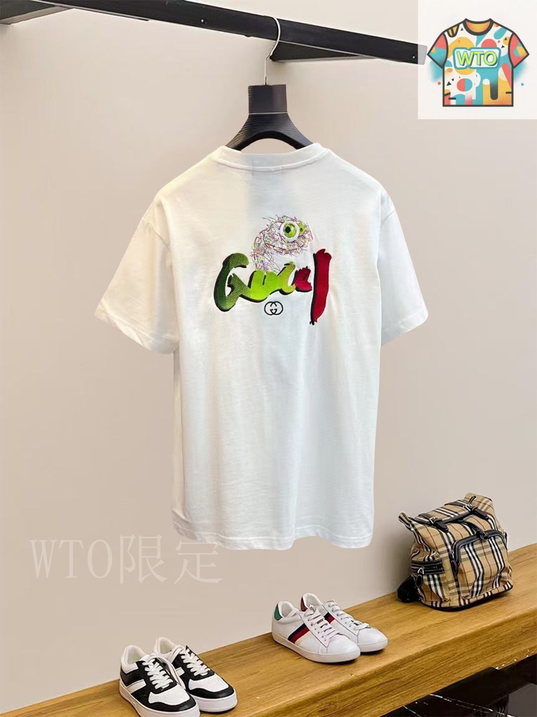 今日 GUCCI 2025SS 刺繍 LOGO ショートスリーブ-1