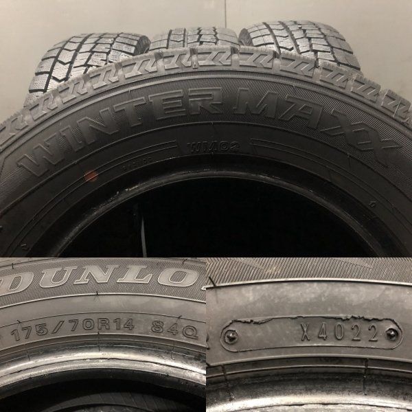 DUNLOP WINTER MAXX WM02 175/70R14 14インチ スタッドレス 4本 22年製  