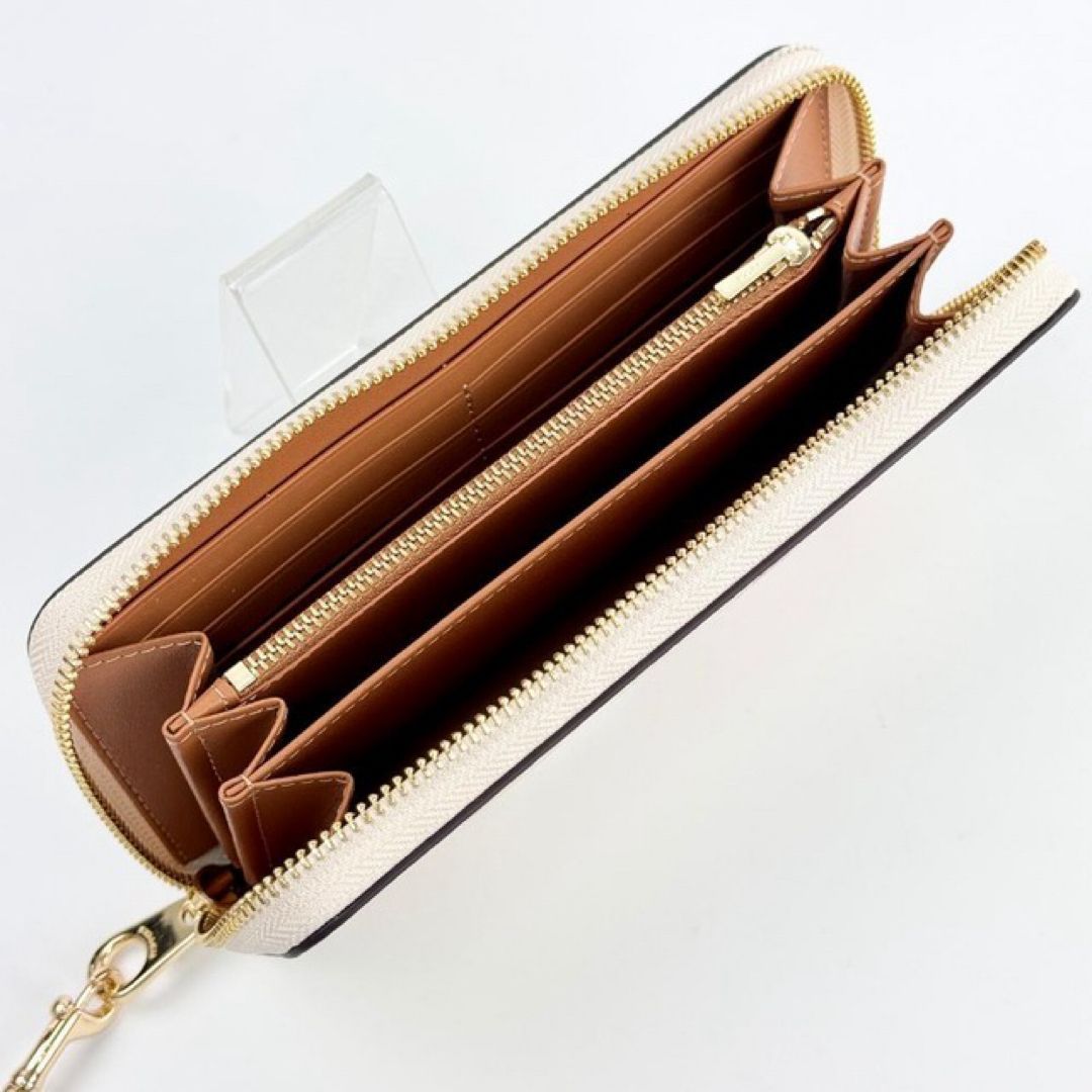 新品・正規品】COACH 花柄リストレット長財布 ホワイト 保存袋