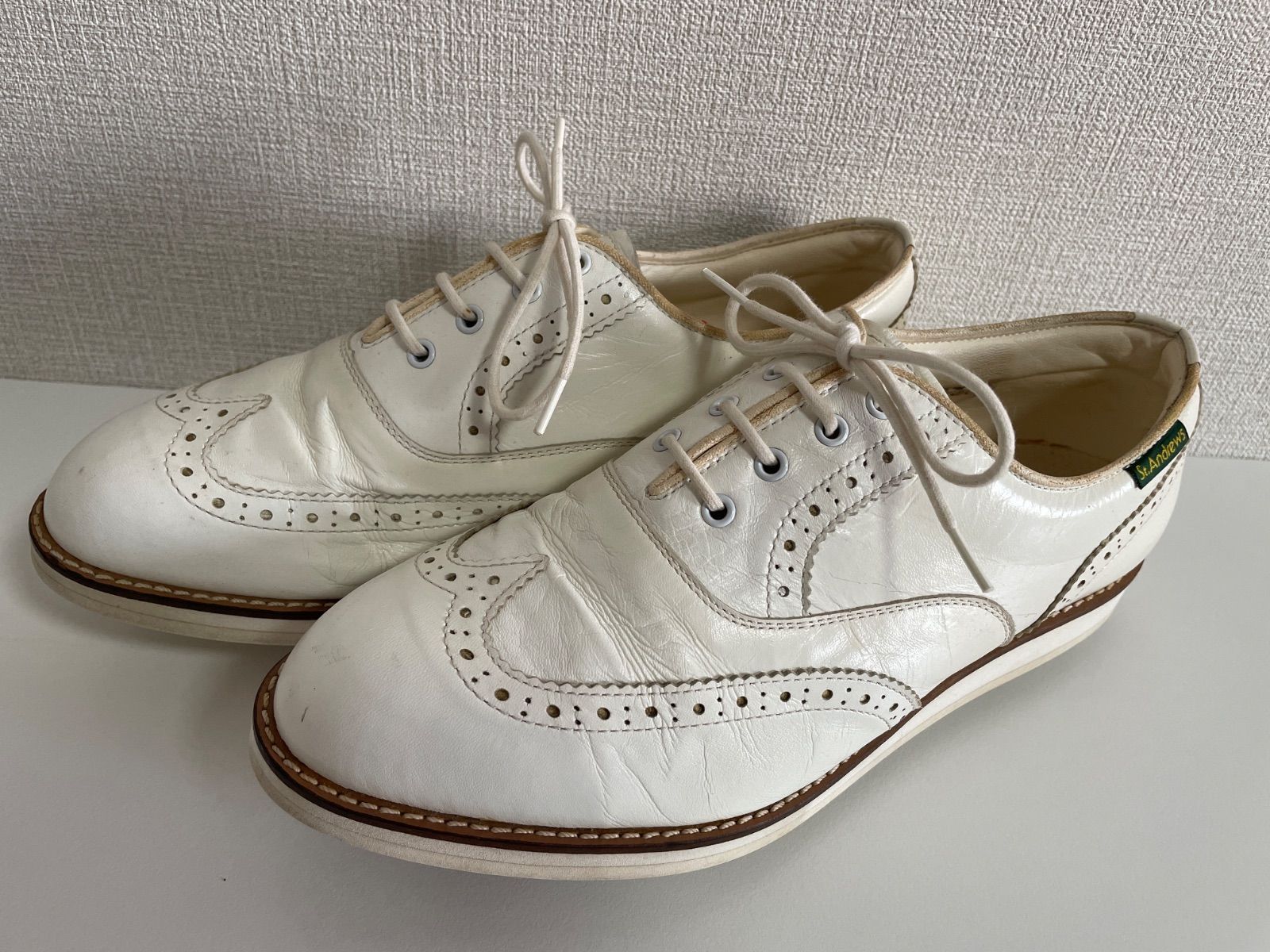 St ANDREWS セントアンドリュース ゴルフシューズ 白×シルバー