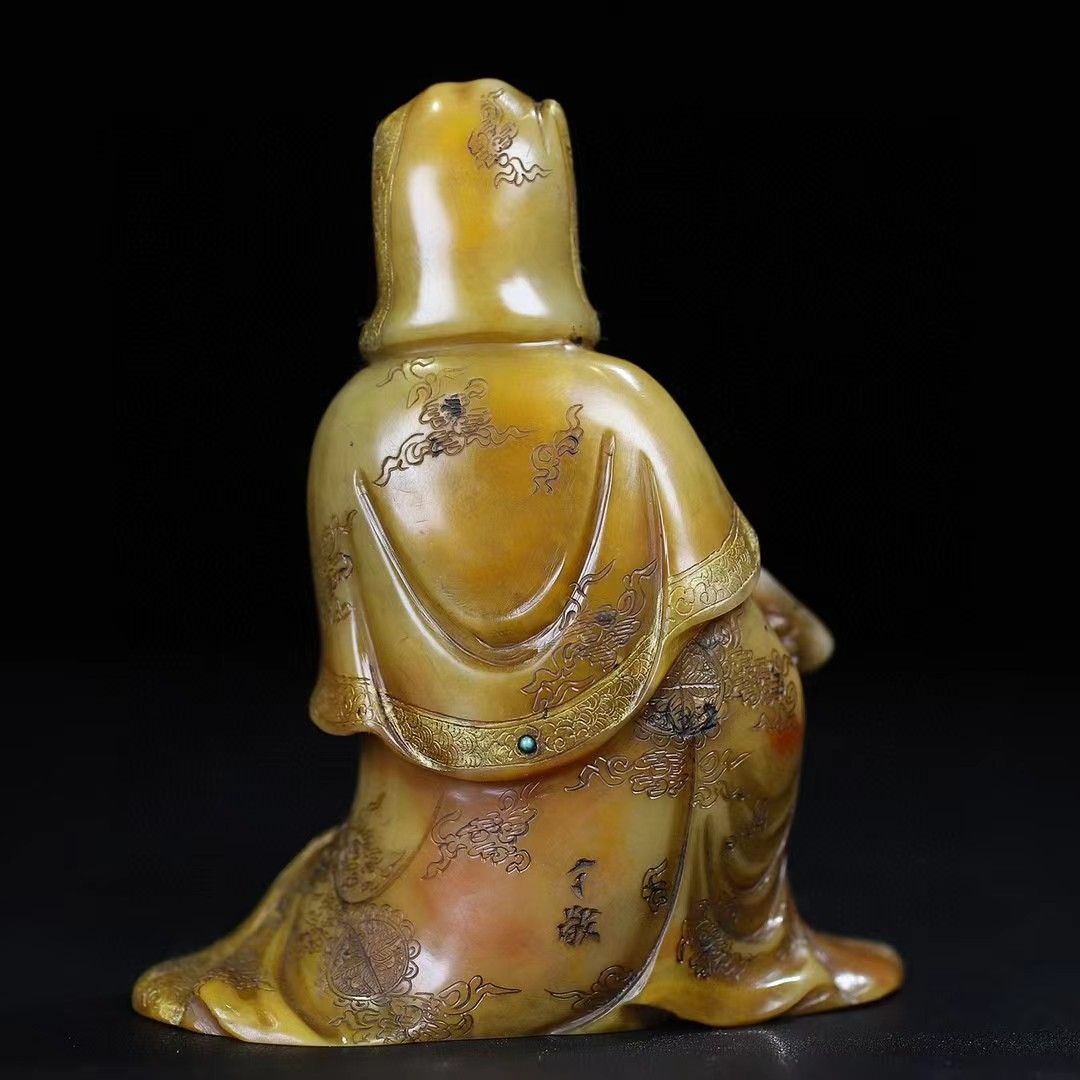 中国古美術☆友人旧蔵珍品·古寿山石·鯉戯蓮紋·印章 印鑑 文房具 中国古美術☆友人旧蔵珍品·古寿山石·鯉戯蓮紋·印章 印鑑 文房具