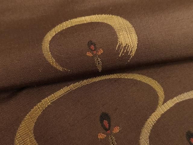 平和屋着物●京の名門・菱屋六右ェ門　紬　円相鶴　正絹　逸品　DAAX4371ps 平和屋着物○京の名門・菱屋六右ェ門 紬 円相鶴 正絹 逸品 DAAX4371ps