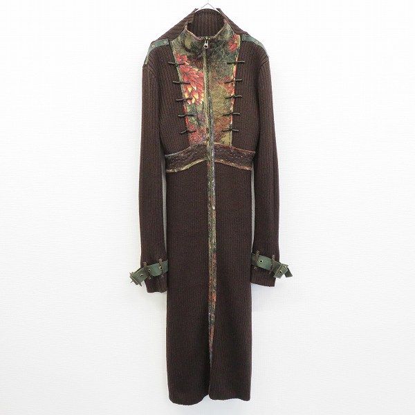 オッズオン OZZ ON ワンピース ニット ロング ダブルジップ a965329