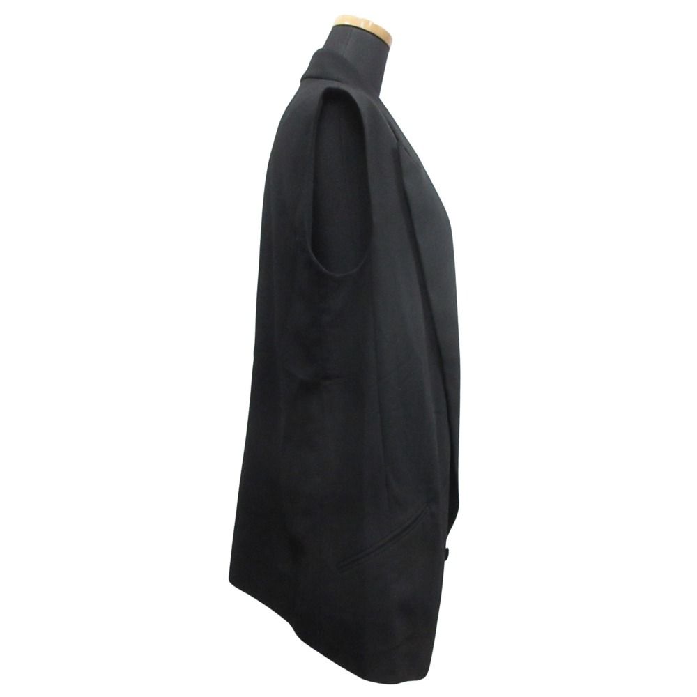 WANG アレキサンダーワン ウール ベスト ジレ カットソー フォーマル サイズ0 黒 ブラック レディース 古着