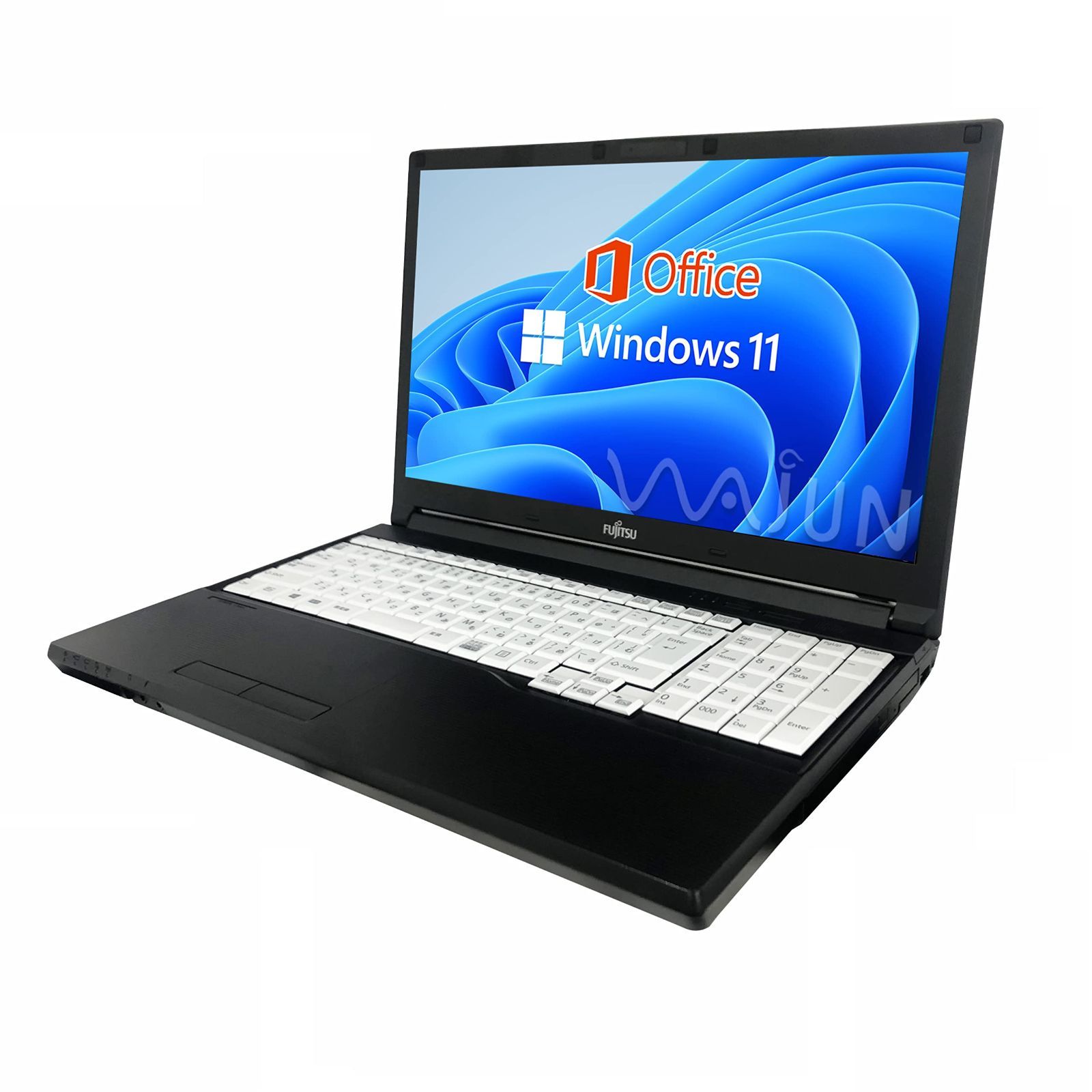 限定セール，定番人気 【特価商品】Pro/MS Office 11 Hu0026B A576/15.6型/10キー/Win 2019/Celeron 3855U/wajunのWIFI/Bluetooth/HDMI/DVD/8GB/128GB ノートPC SSD 富士通 (整備済み品) 応募券