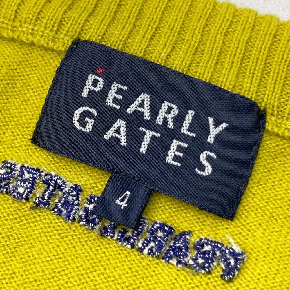 サイズ：4 PEARLY GATES パーリーゲイツ  ウール ニットセーター  グリーン系 [240101248310] ゴルフウェア メンズ ストスト