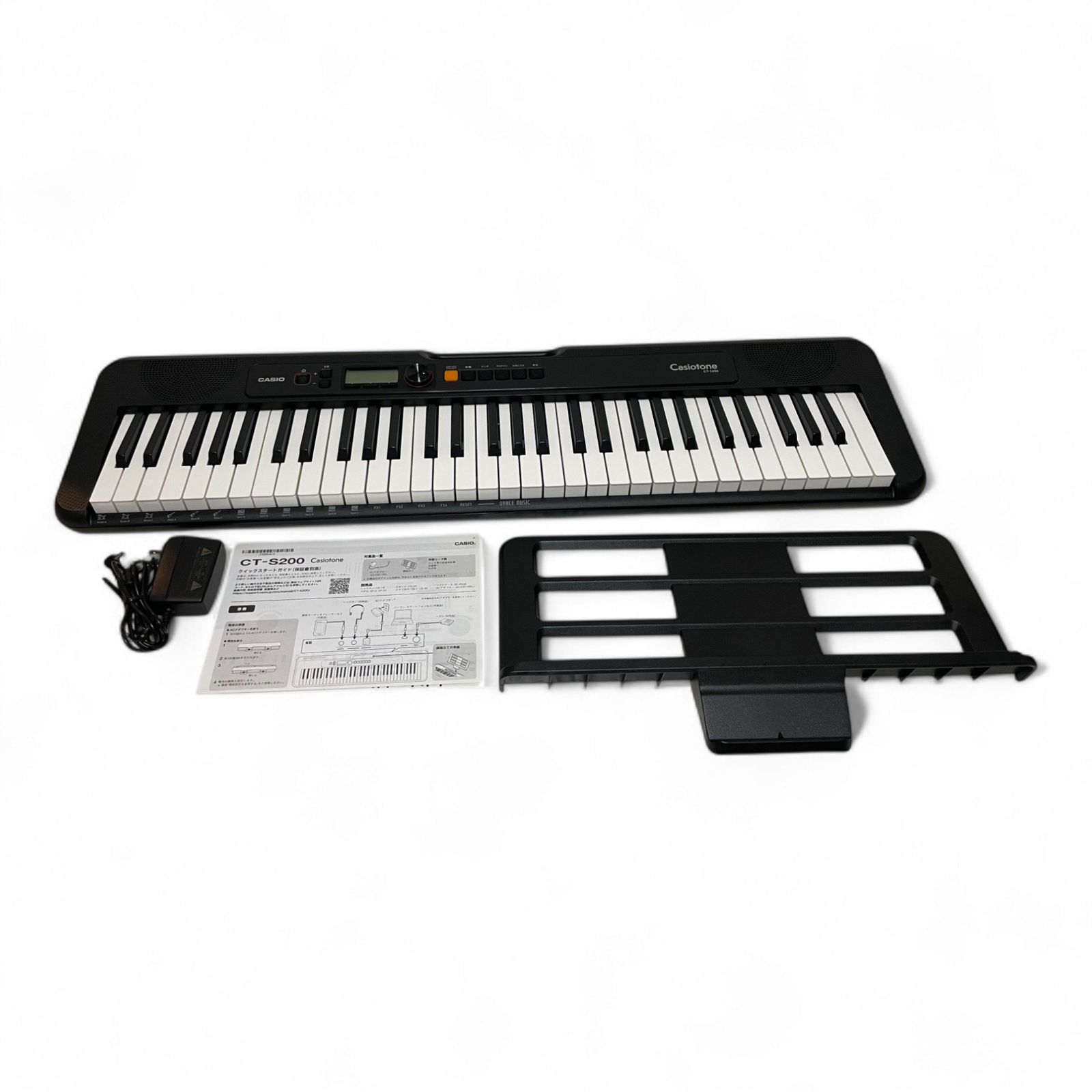 ● カシオ CASIO 電子キーボード CT-S200B ブラック シンプル操作 2600-1811