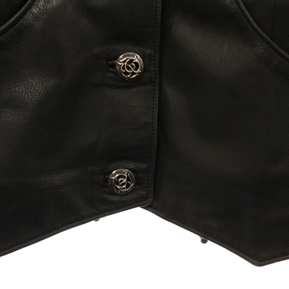 CHROME HEARTS (クロムハーツ) FLORAL フローラルボタン レザー  