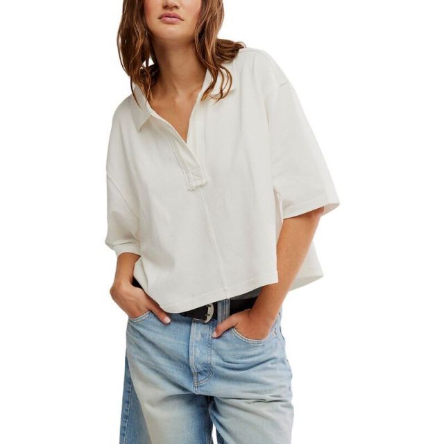 フリーピープル Free People Denmark Polo レディース シャツ トップス Clean Ivory 送料無料】 フリーピープル レディース Tシャツ トップス