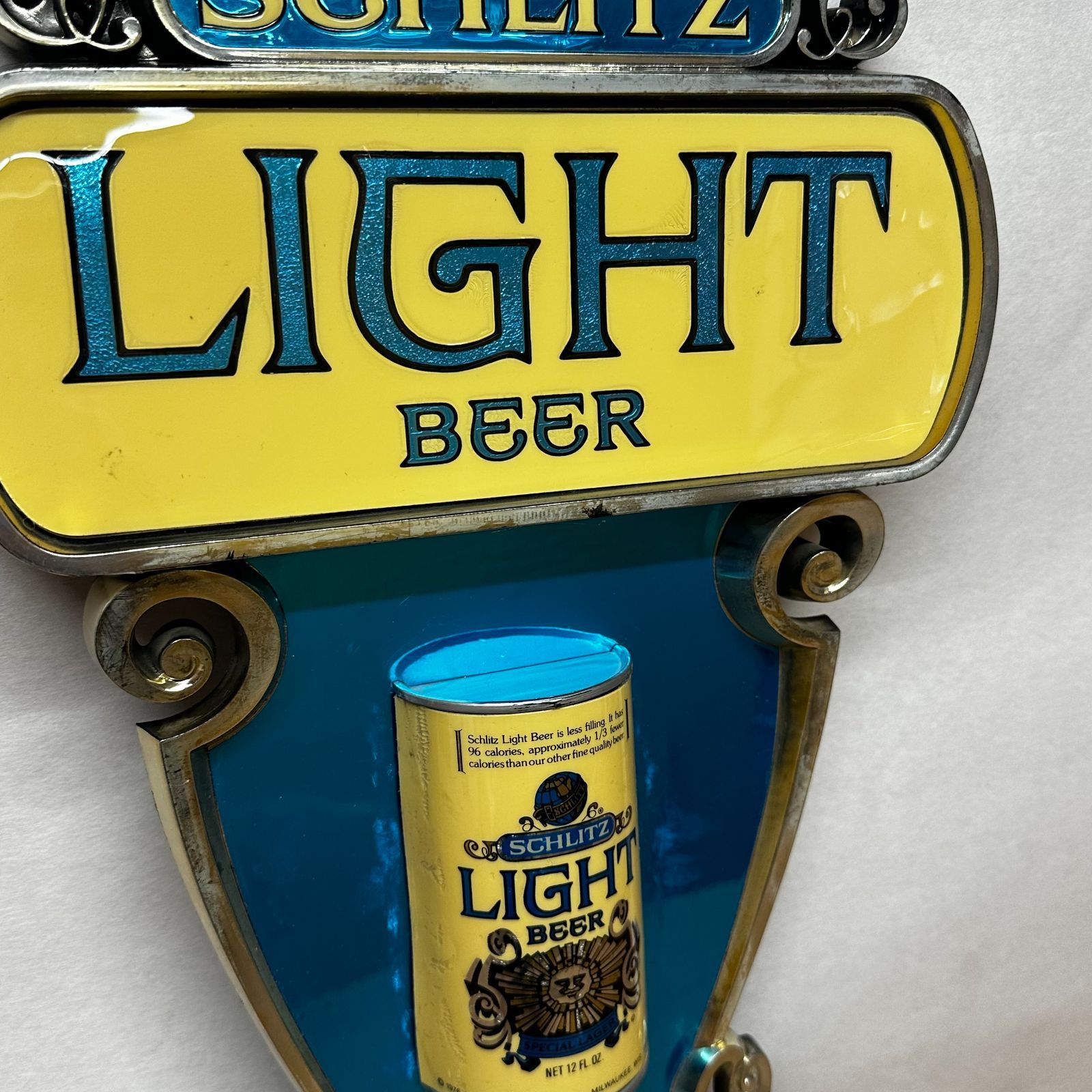 SCHLITZ LIGHT BEER Sign 1976 - メルカリ