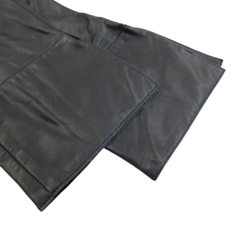 美品 FOXEY NEW YORK 薄手 スナップボタン レザージャケット