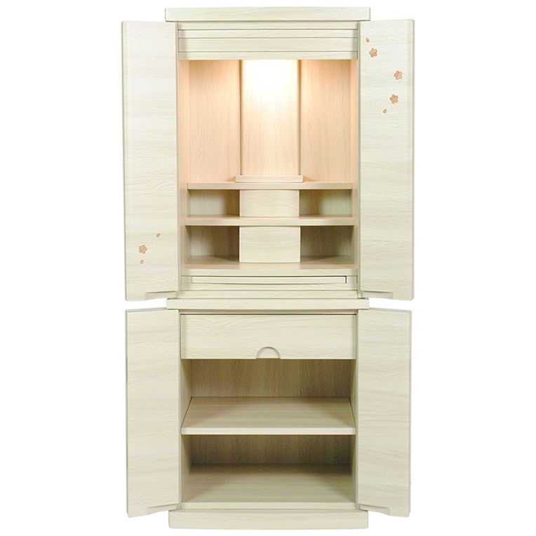 送料無料！ 豪華仏具付き 桜都40号 ナチュラル