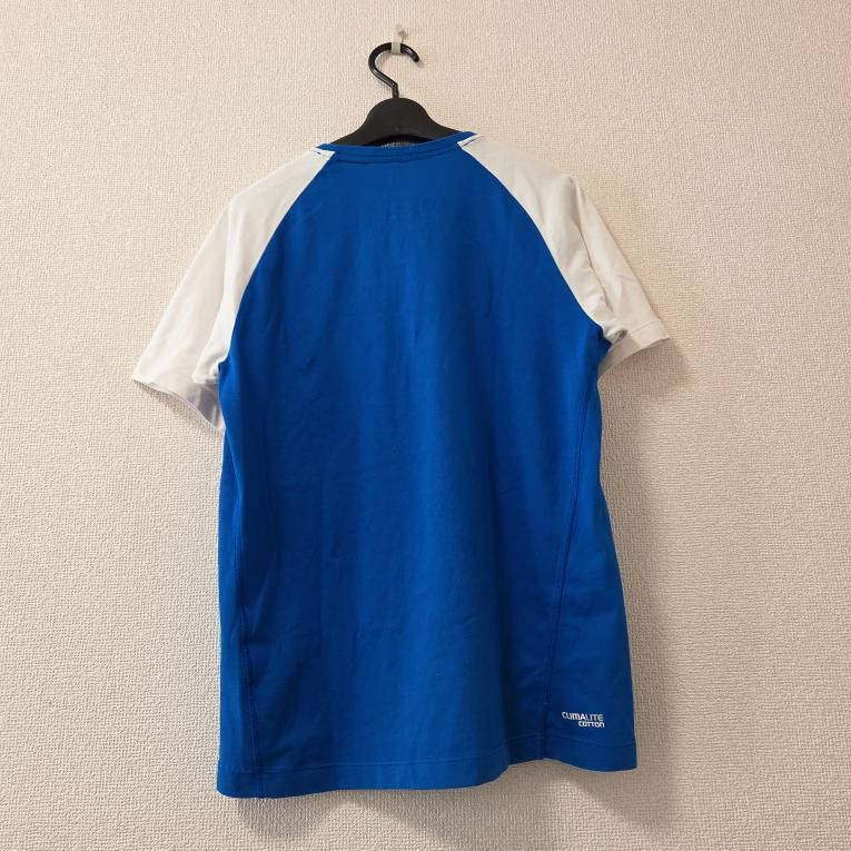 adidas アディダス ラグランシャツ 半袖シャツ デカロゴ Y2K