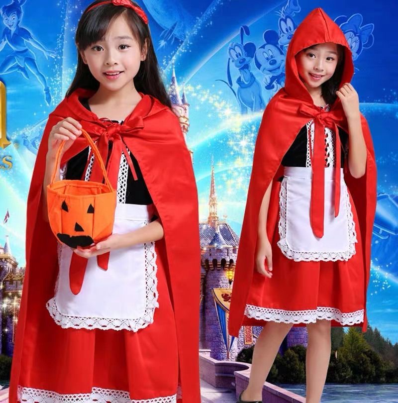 57%OFF!】 ハロウィンコスプレ 2点set ゴスロリ風デザイン赤ずきんCute