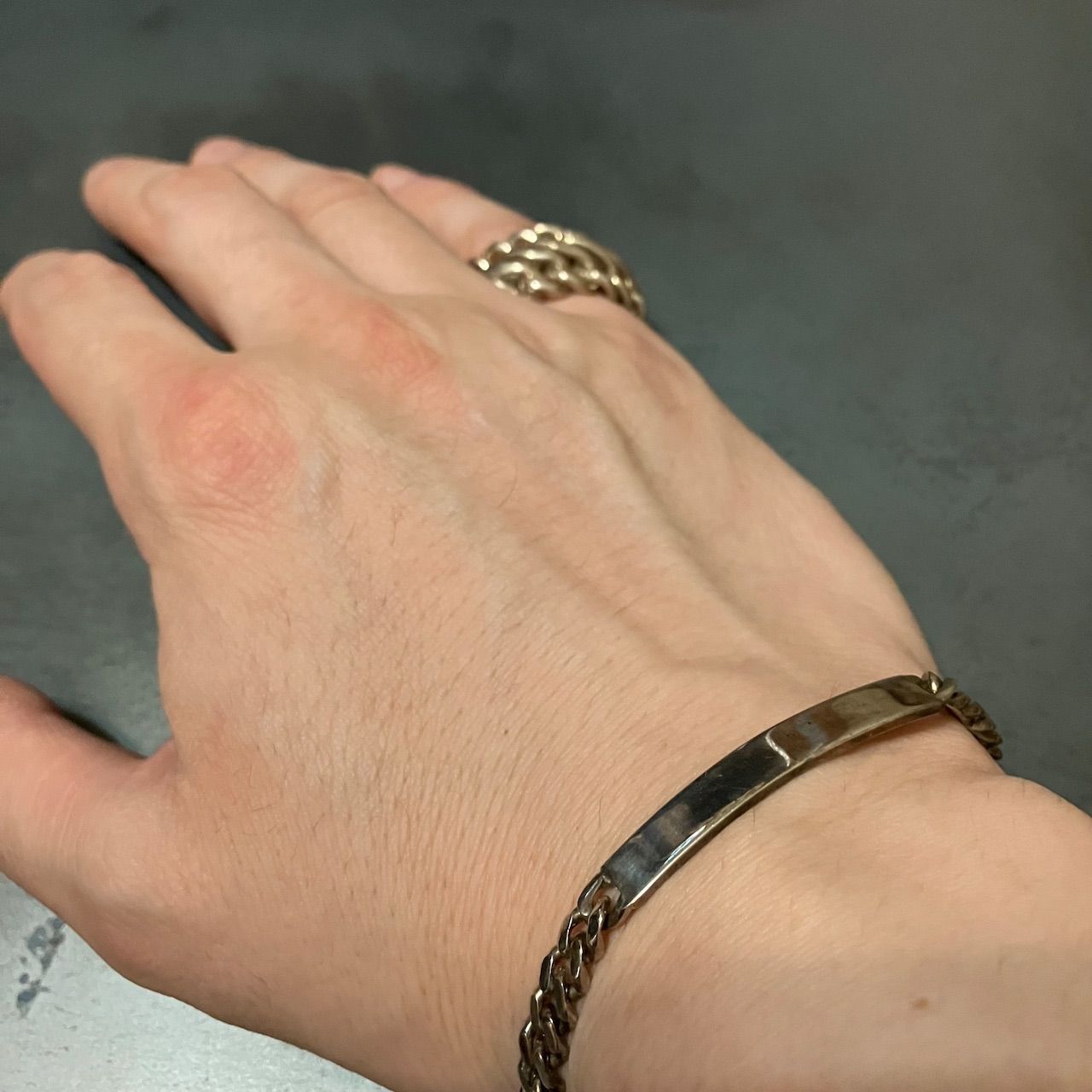 SILVER925 ID PLATE CHAIN BRACELET/シルバー/ブレスレット