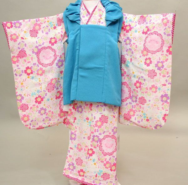 七五三 三歳 3才 3歳 三才 女児 被布 祝着 着物セット JAPAN STYLE 祝着 女の子 お仕立て無料 NO240709