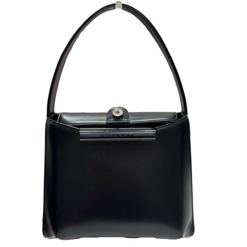 GIVENCHY ジバンシー フォーマル ブラック レザー ハンドバッグ