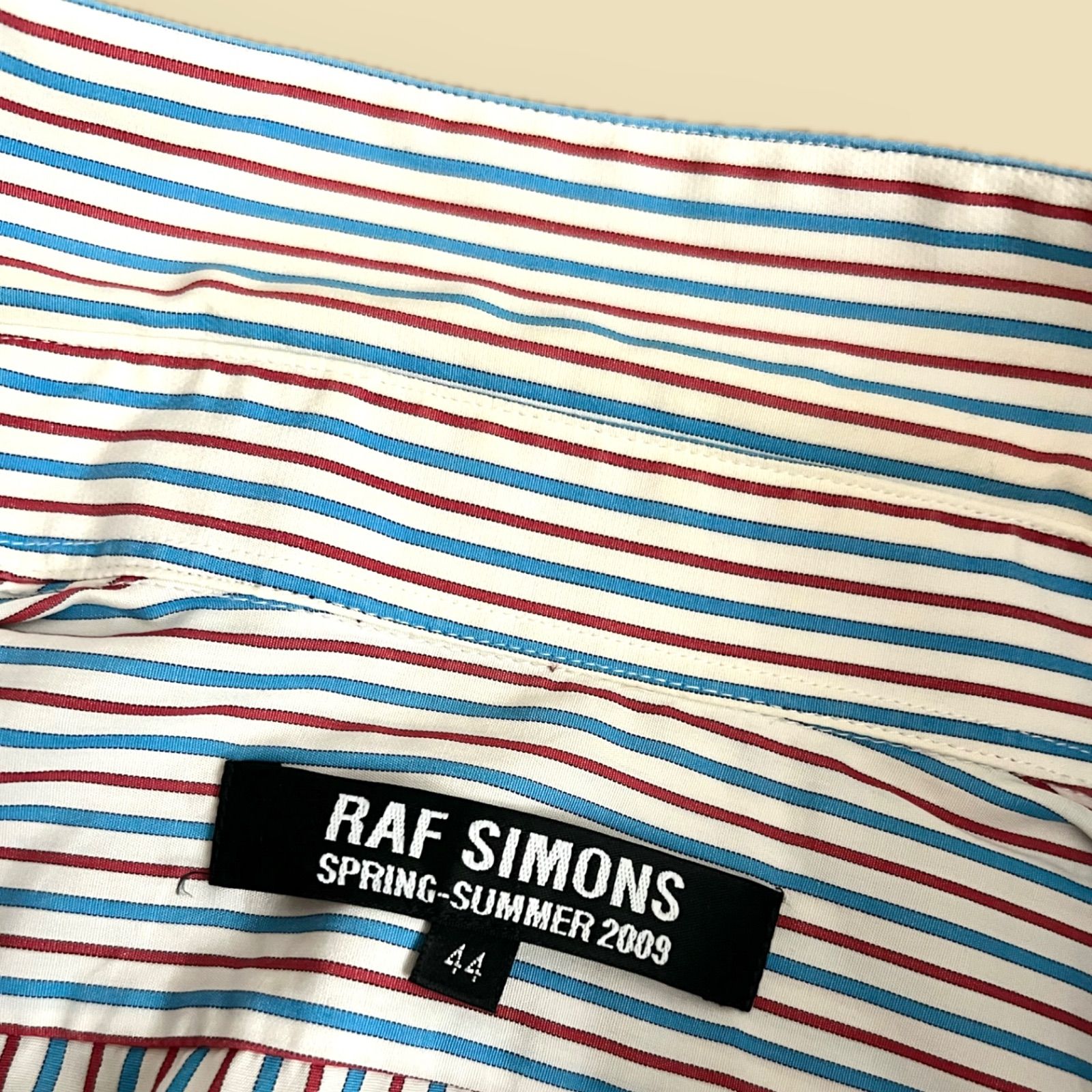 09ss RAF SIMONS 2009ss ラフシモンズ ストライプ半袖シャツ - メルカリ