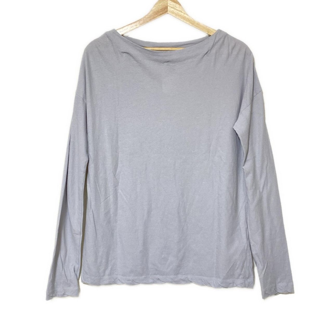 「ATON」 長袖カットソー ONE SIZE ネイビー レディース ATON 「ATON」 長袖カットソー 1 ネイビー レディース