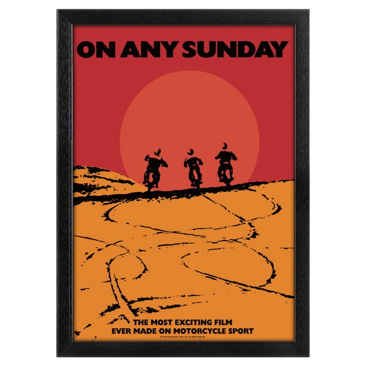 額入り映画ポスター ブルース・ブラウン On Any Sunday （Sun） （フレーム付きポスター） - メルカリ