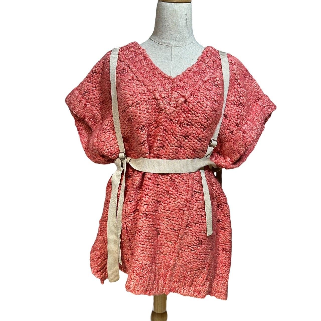 IRENE アイレネ Fipoas Knit Vest フィポアス ニット ベスト 36 サーモンピンク 参考定価¥47 300