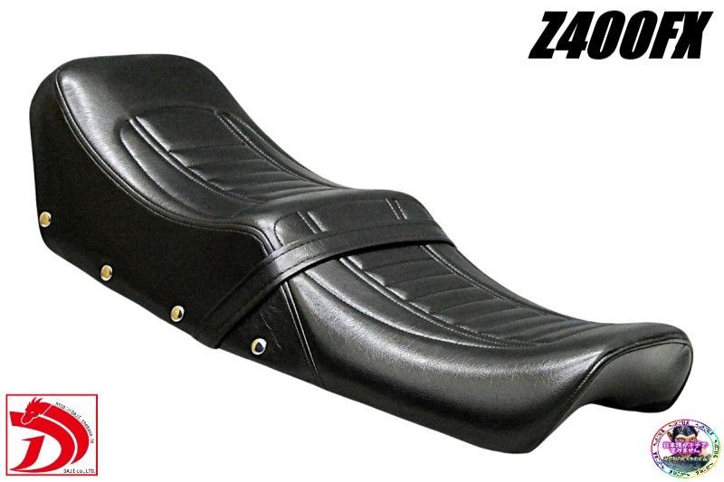 Z400FX 鋲打ち 純正TYPE黒 カスタムシート あんこ抜きE1ローダウンシートZ400J段シートZ550FX Z500FXへっぽこ社長 外装 タックロールシート