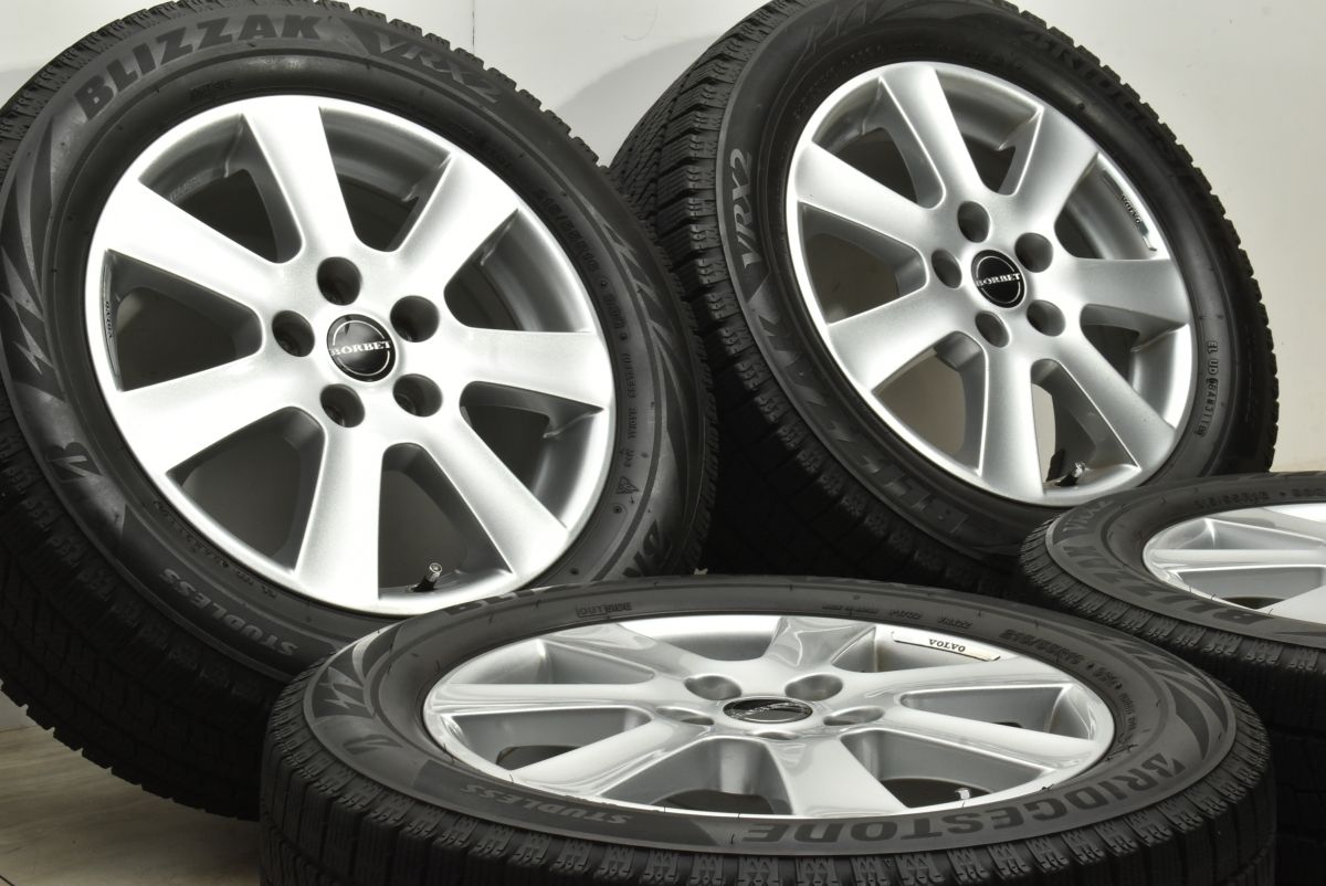 交換用に ボルベット 16in 7J 50 PCD108 ブリヂストン ブリザック VRX2 215 55R16 ボルボ S60 C70 V60 交換用 ホイールのみ販売