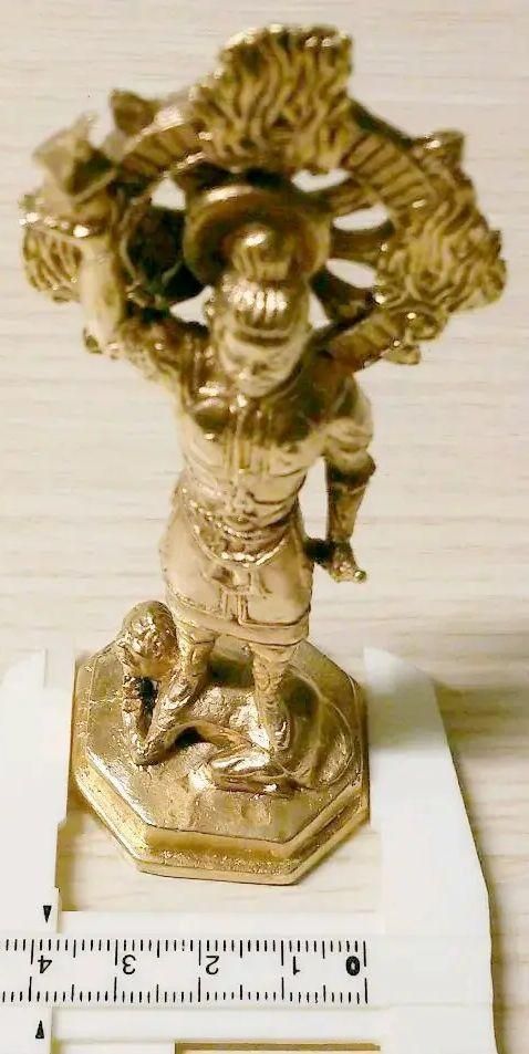 毘沙門天（多聞天）　仏像　銅製　全長10.8cm　仏教美術　七福神 毘沙門天（多聞天） 仏像 銅製 全長10.8cm 仏教美術 七福神