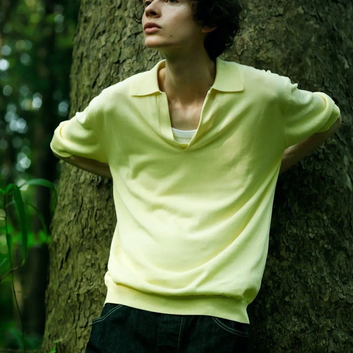 walenode ウェルノード Fine silk cotton Skipper knitwear