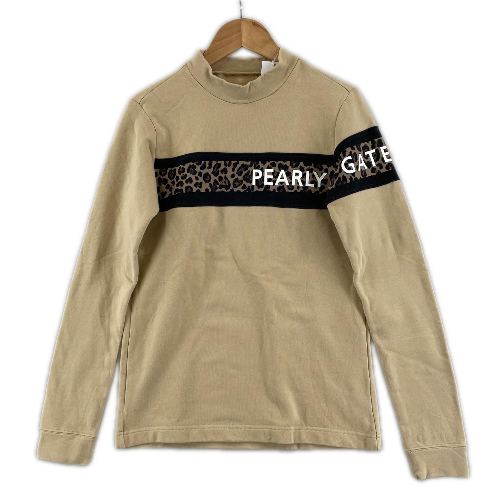 美品 PEARLY GATES パーリーゲイツ ライン 秋冬 AW 長袖シャツ コットン/ポリウレタン ベージュ レディース 0(S) ゴルフウェア【古着】【中古】 美品 PEARLY GATES パーリーゲイツ ライン 秋冬 AW 長袖シャツ