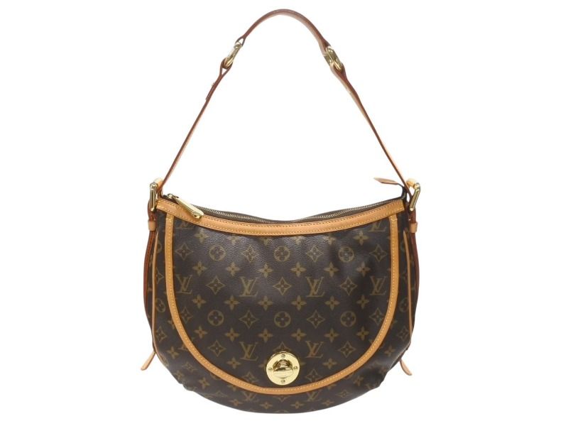 LOUIS VUITTON ルイヴィトン トゥラムGM ショルダーバッグ M40075 モノグラム ブラウン ゴールド金具 4b006753