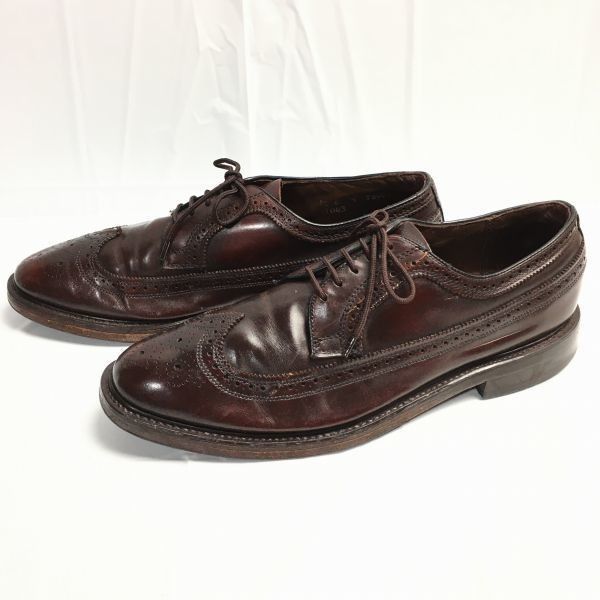 70s-80s?Vintage☆Kinco ロングウイングチップ ビジネスシューズ 