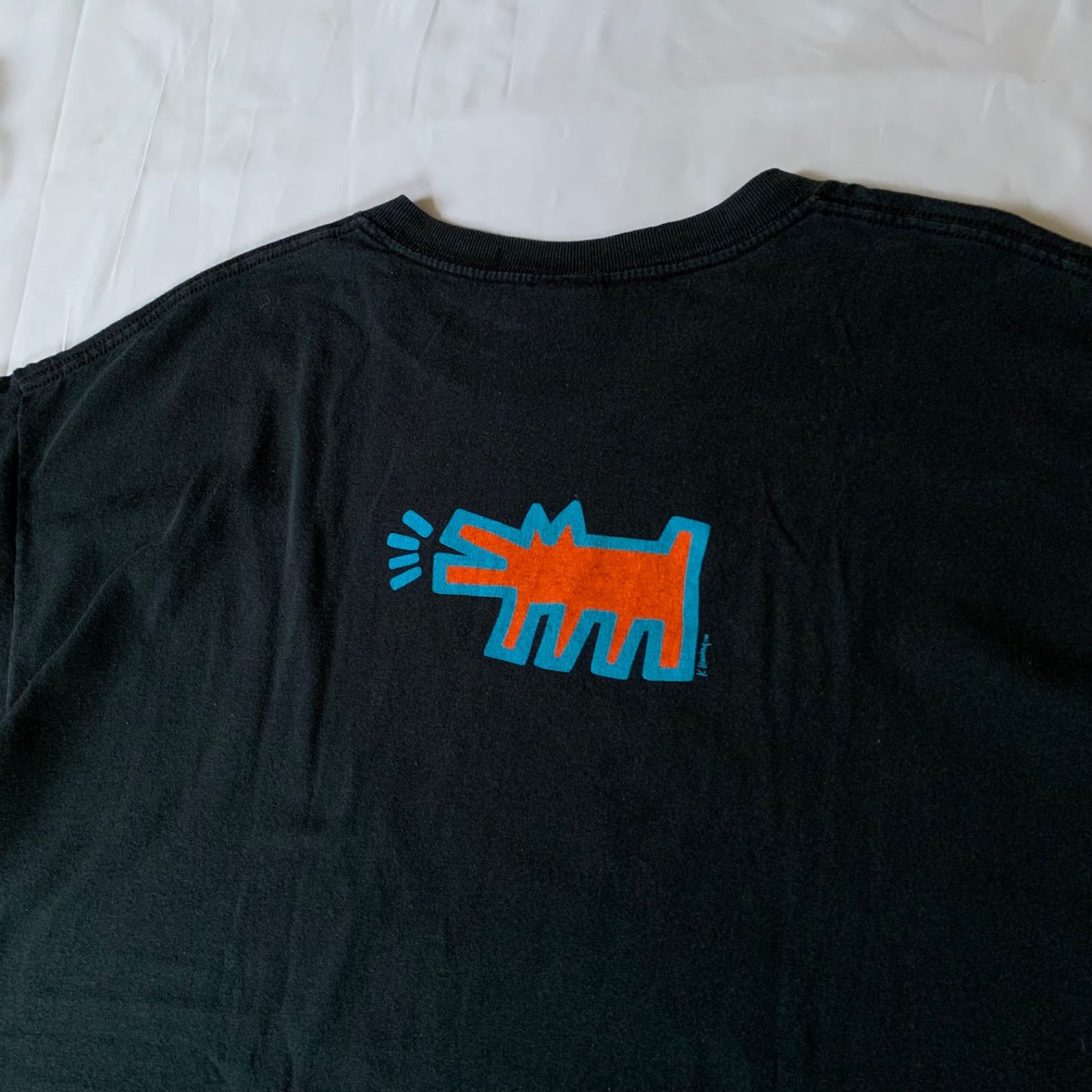 Keith Haring グラフィックTシャツ ブラック　POP SHOP Ultra Rare Black Vintage Keith Haring Shirt Pop Shop With