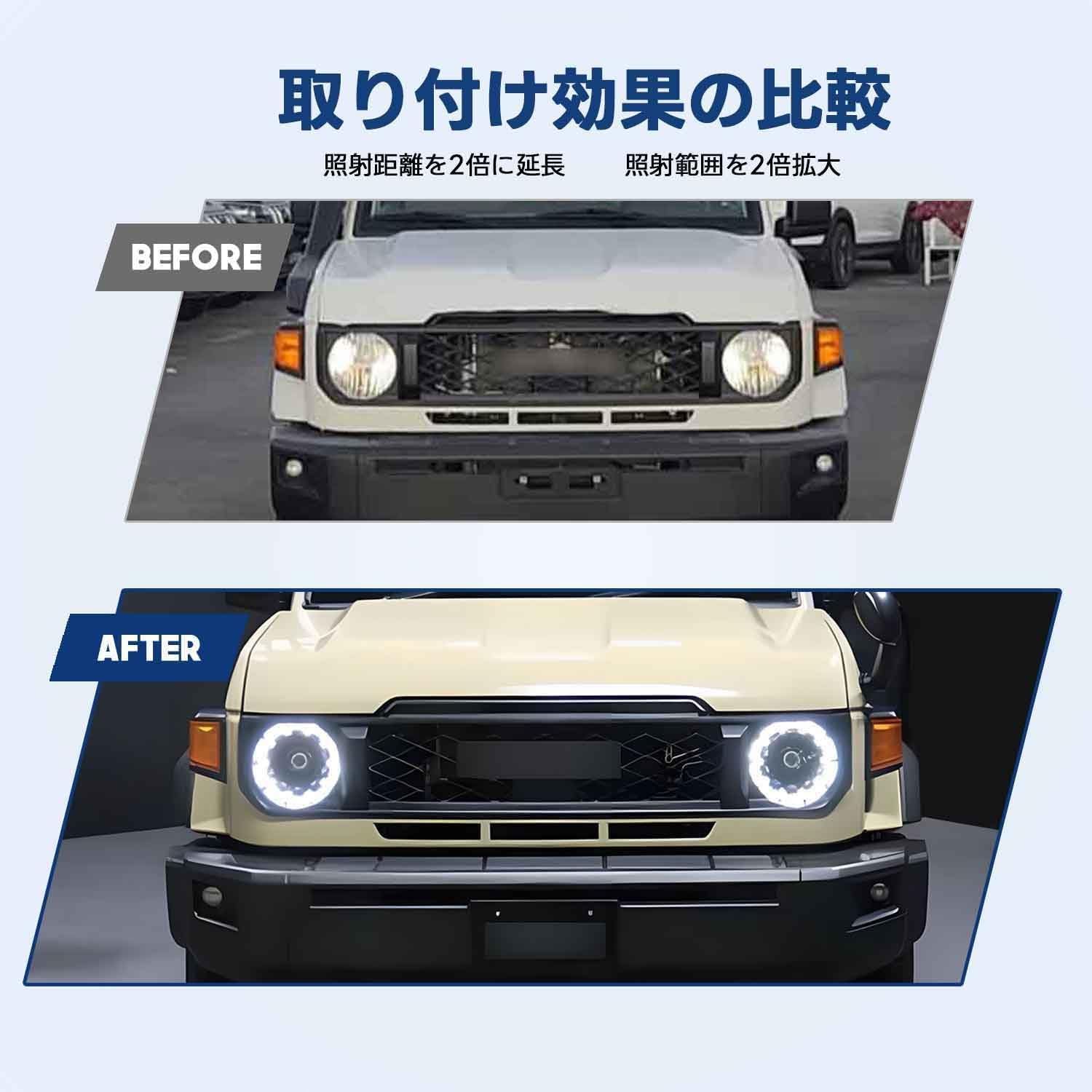 ランクル70 40 50 60 ジムニー等に　ヘッドライト 2個セット ランクル70 40 50 60 ジムニー等に ヘッドライト 2個セット