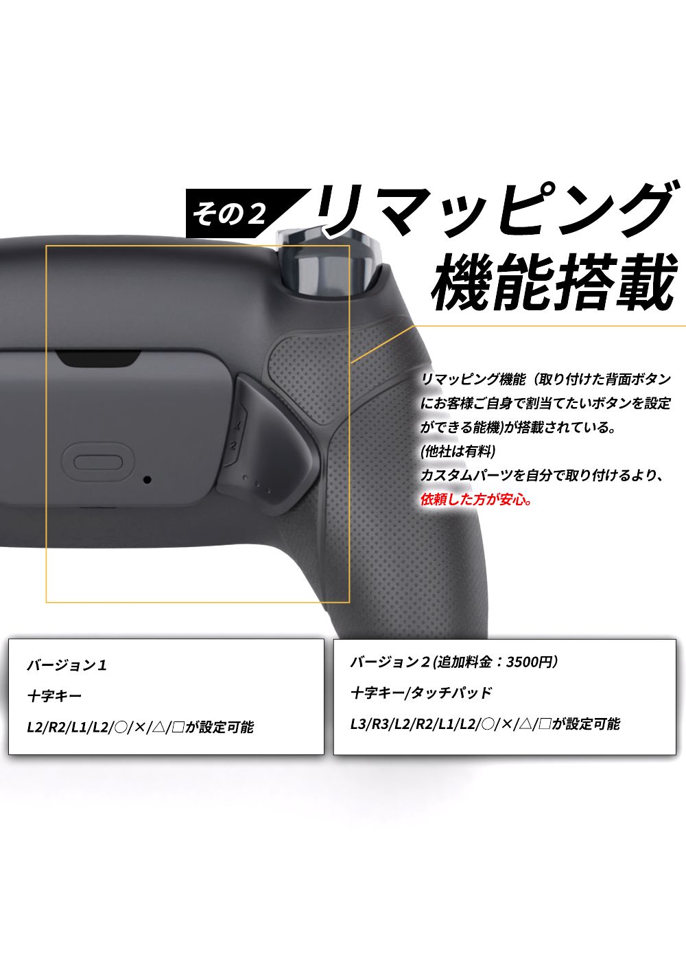 PS5コントローラー DualSense 背面パドル2つ MERKA.G - メルカリ