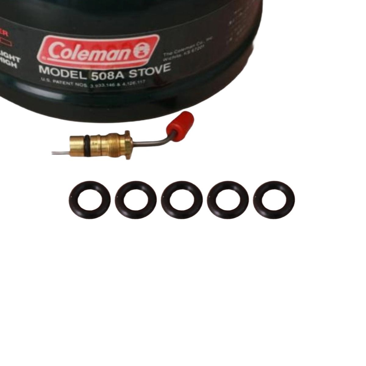 Coleman 赤レバーハンドル Oリング 5枚セット/ コールマン シングル