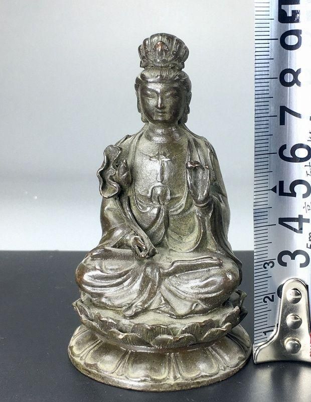 仏教美術  仏像  観音菩薩様  小仏像 銅製 銅器 仏教美術 仏像 観音菩薩様 小仏像 銅製 銅器 - メルカリ