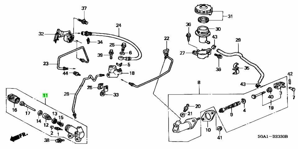● HONDA ホンダ 純正 CL1 CD3 アコード クラッチ マスターシリンダー クラッチ マスター シリンダー プレリュード F18B ACCORD