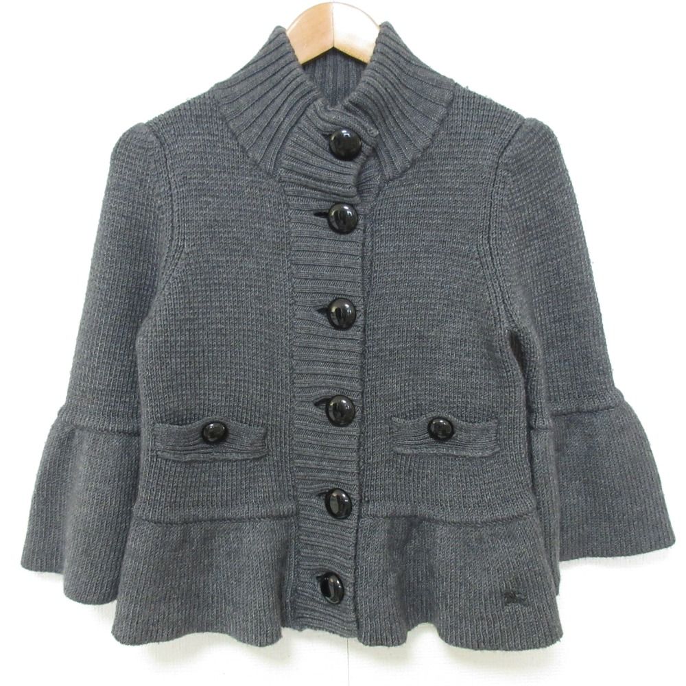 入荷now 買えない 美品 BURBERRY フレア バーバリーブルーレーベル LABEL BLUE カーディガン