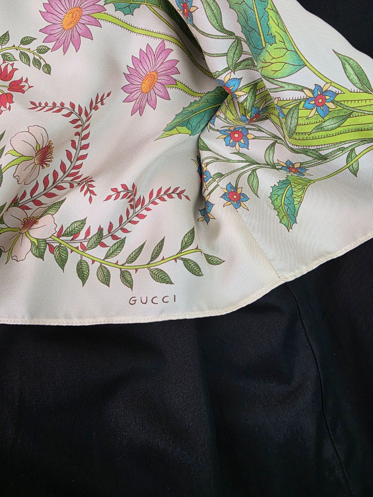 【美品】GUCCI パールボタン GG 花柄 トレンチコート ☆ GUCCI グッチ パールGGボタン スプリング トレンチコート