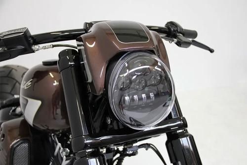 VEISUTOR ヘッドライトフェアリングカバー ハーレーブレイクアウト13-17用 アルミニウム光沢ブラックヘッドライトベゼルトリム フェアリングカウルカバーキット | VEISUTOR アルミニウム光沢ブラックヘッドライトフェアリング