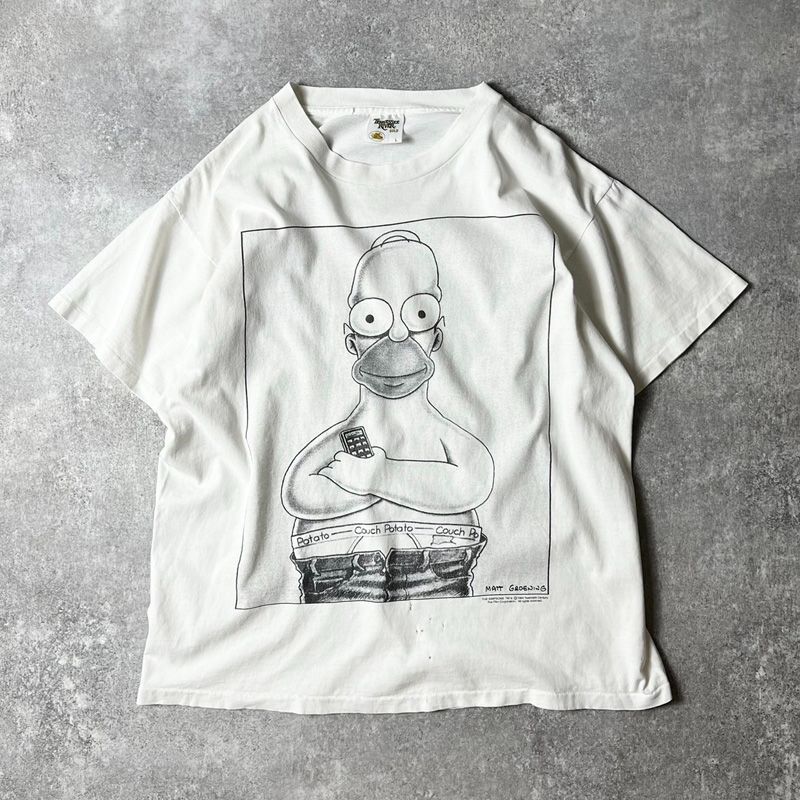 雰囲気系 90s USA製 シンプソンズ パロディ プリント 半袖 Tシャツ L