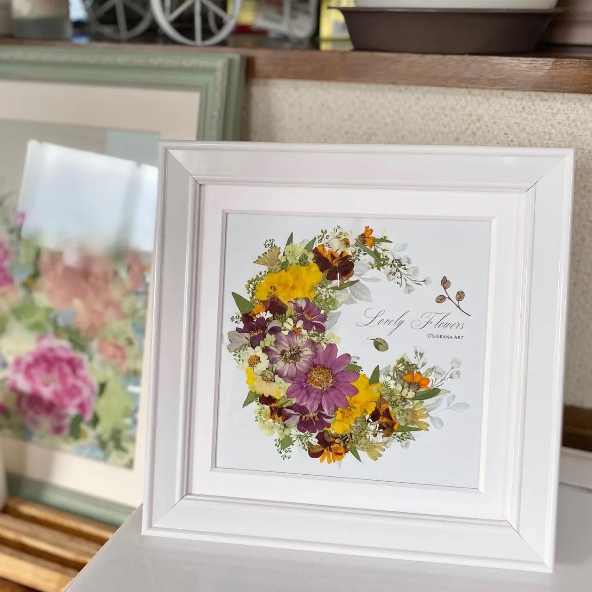 【最終値下げ】押し花アート♡癒やしの風景♡絵画 インテリア 額 額装 アート