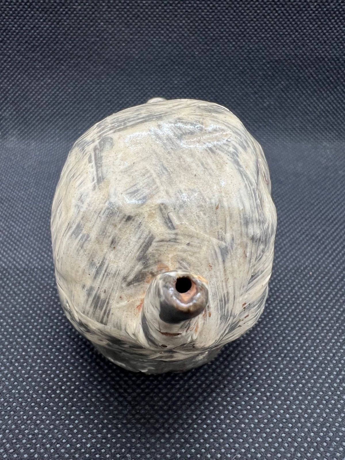 古萩焼 饅頭形陶磁器水滴 書道具 文房具 時代古物