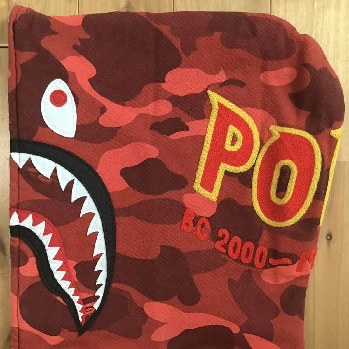 BAPE 赤迷彩 シャークパーカー ☆美品☆ Red camo シャーク パーカー Lサイズ shark full zip