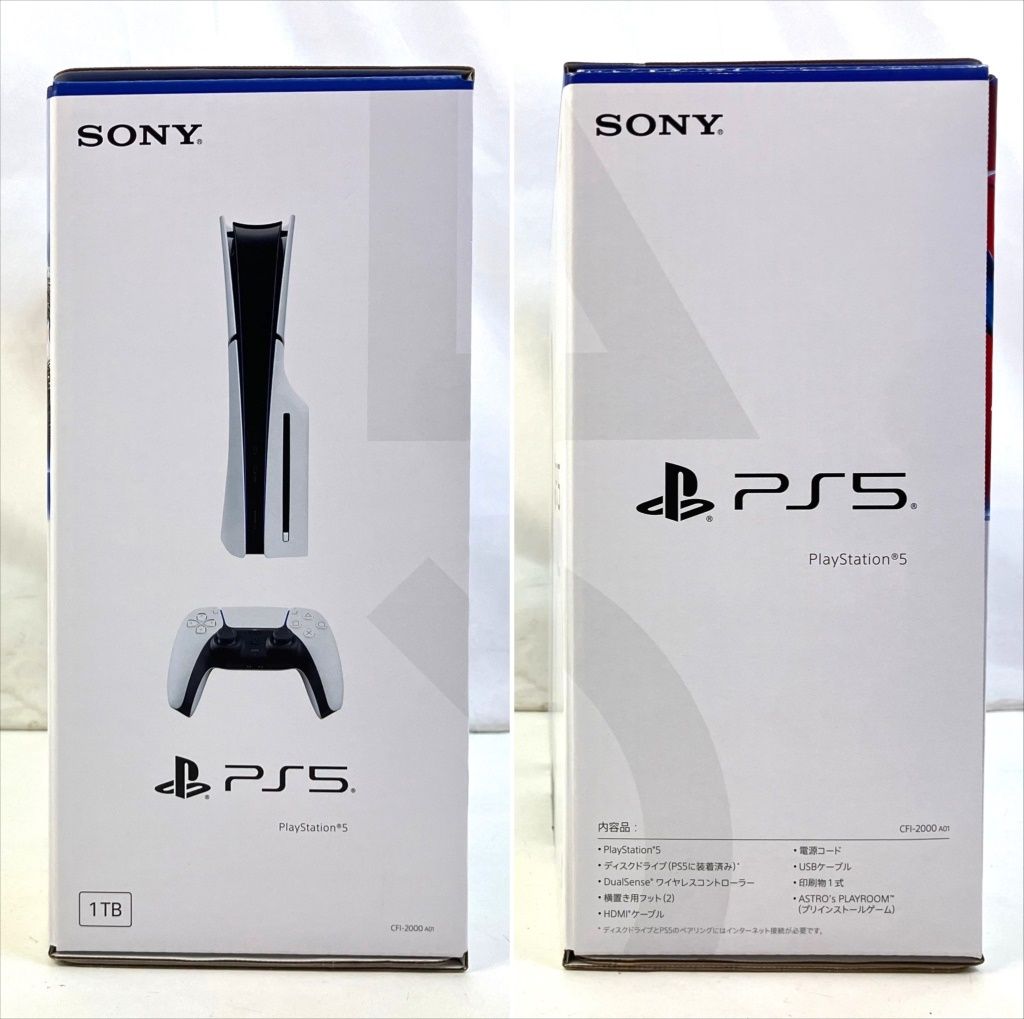 01w-1893 〇 SONY PlayStation5 PS5 新型 slim CFI-2000 A01 1TB ディスクドライブ搭載 通常版 未使用品  【中古品】 - メルカリ