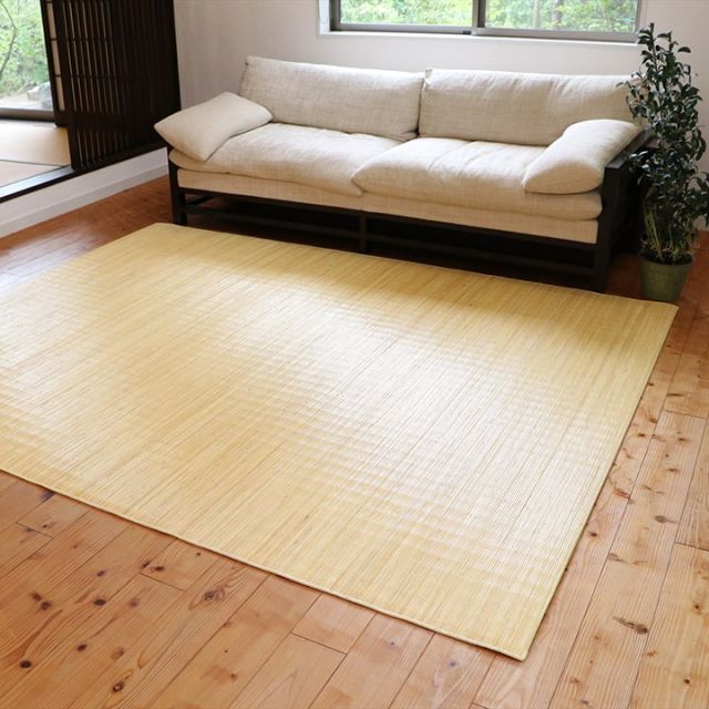 籐 マット キッチン 玄関 自然素材 ひんやり インドネシア産 むしろ 約80×320cm