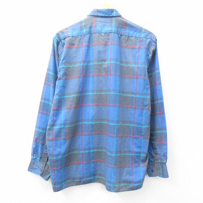 K05】90s CLEVE 長袖シャツ BDシャツ グリーン メンズ L - トップス