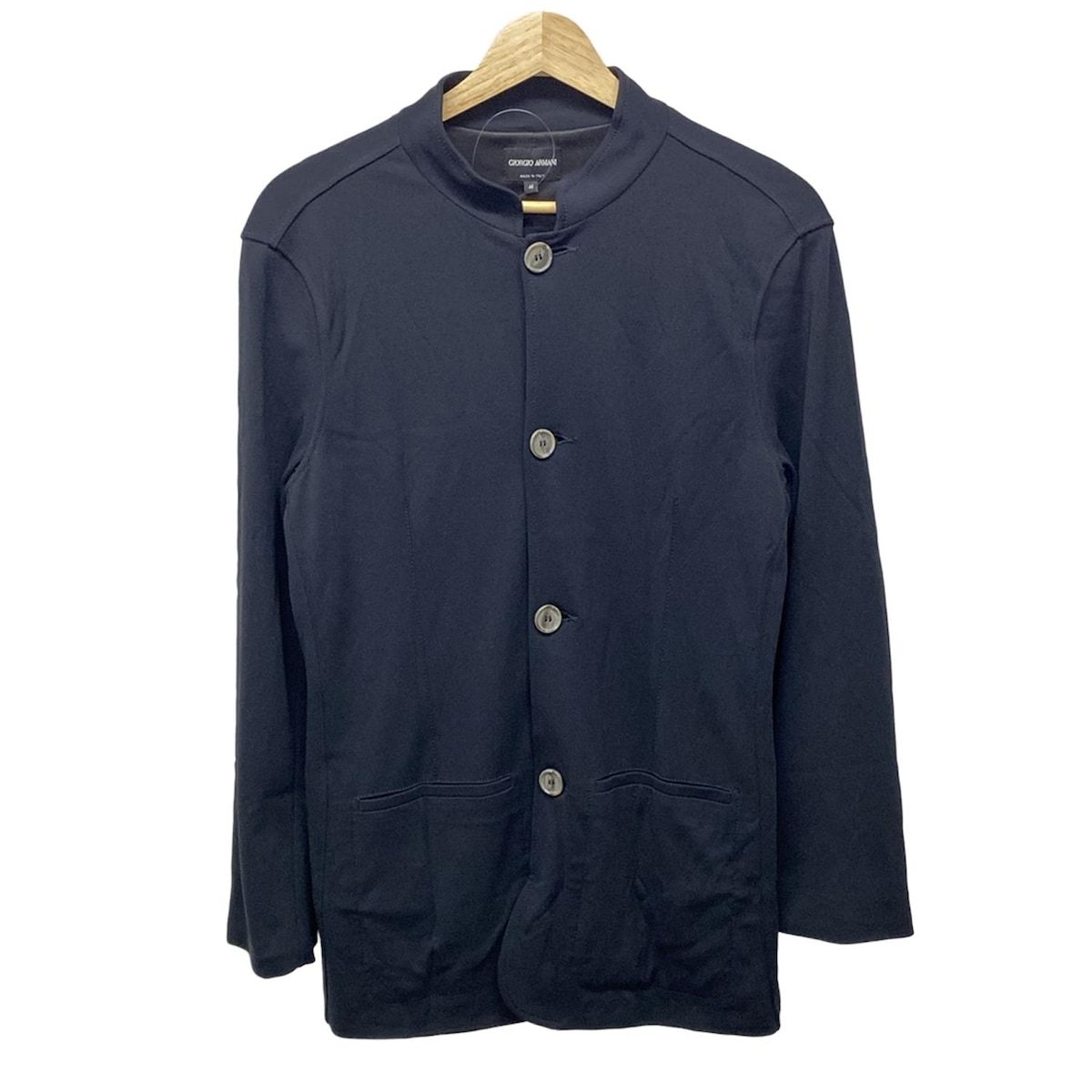 アルマーニ コレツォーニ　スタンドカラー　ジャケット　46　ネイビー ✨️XL/極美品✨️ARMANI アルマーニコレツォーニ スタンド